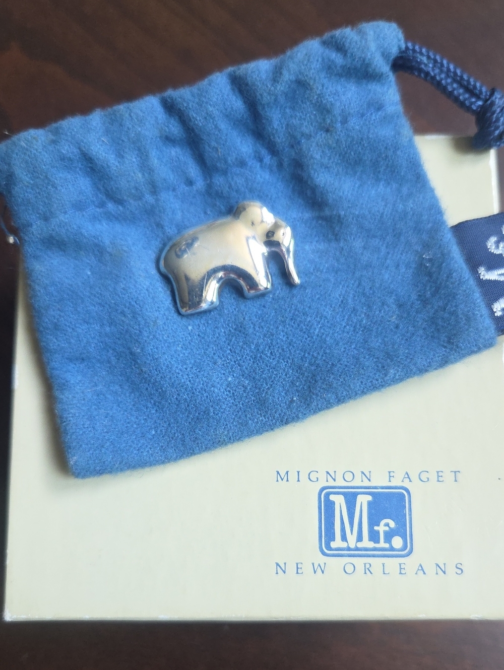 🐘Vintage Mignon Faget Sterling Silver Elephant Pendant In Great Condition!🐘